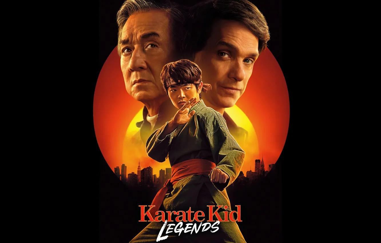 Photo wallpaper black background, movies, 2025 Movies, Karate Kid: Legends