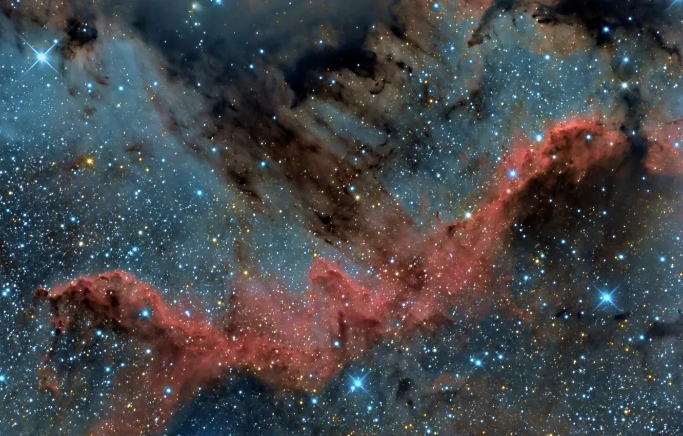 Photo wallpaper space, nebula, North America, NGC7000