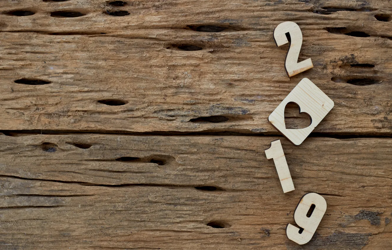 Photo wallpaper trees, background, Board, heart, wood, texture, background, wooden