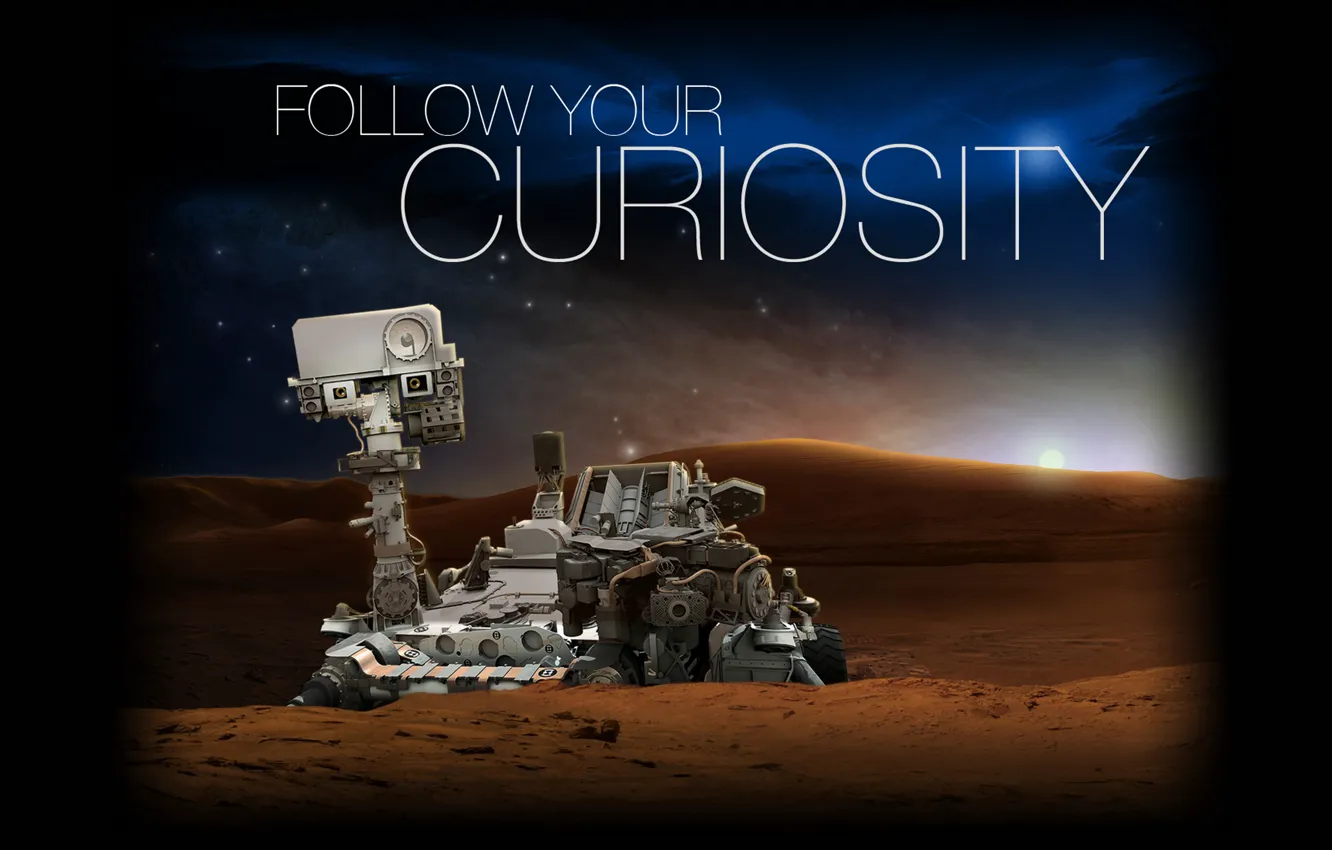 Photo wallpaper Mars, the Rover, Curiosity