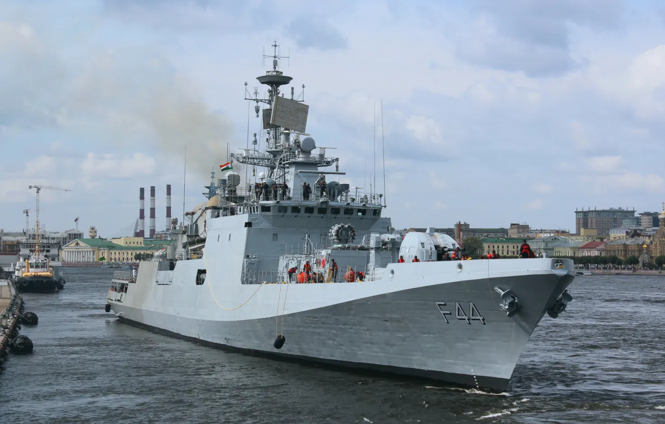 Photo wallpaper frigate, The Indian Navy, Visit, F44, THE Tabar
