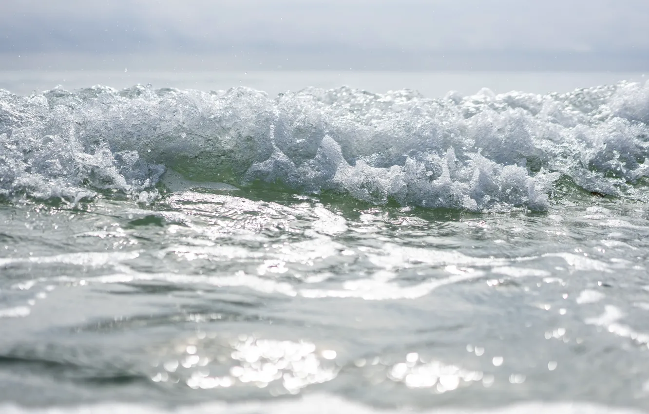 Photo wallpaper sea, wave, summer, macro, happiness