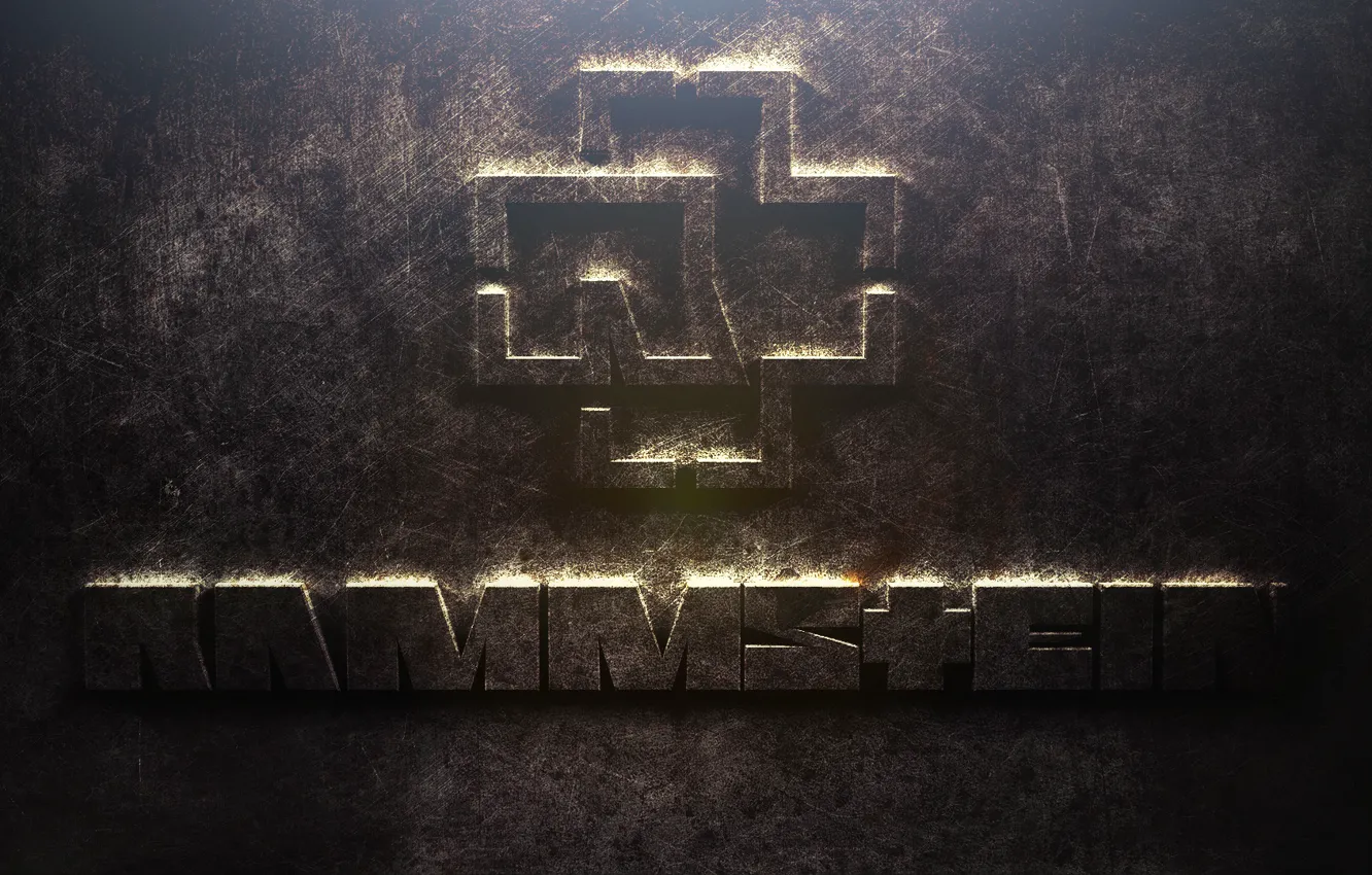 Photo wallpaper group, logo, Rammstein, iron