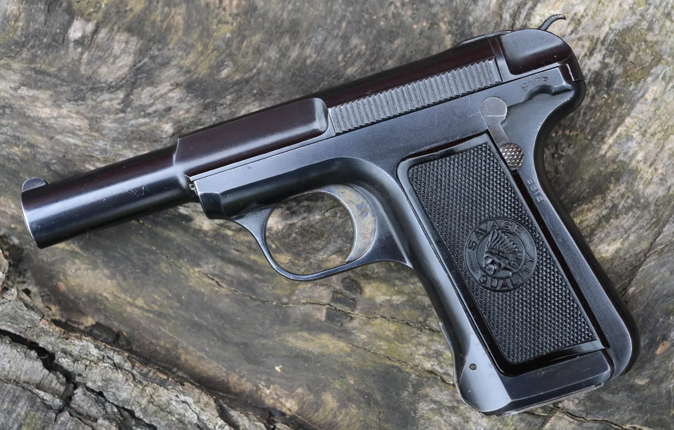 Photo wallpaper macro, gun, Savage, 1907 - 1919