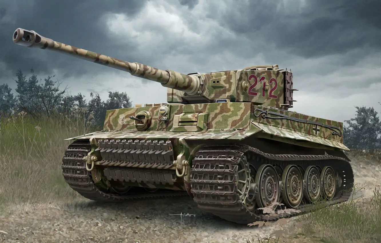 Photo wallpaper Germany, Tank weapon, Heavy tank, Armor, Pz. VI ausf E