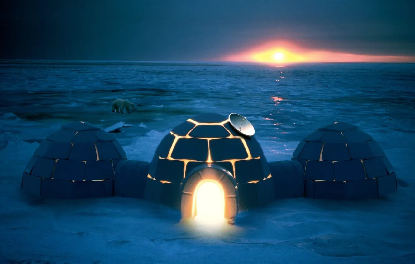 Photo wallpaper light, needle, Antarctica