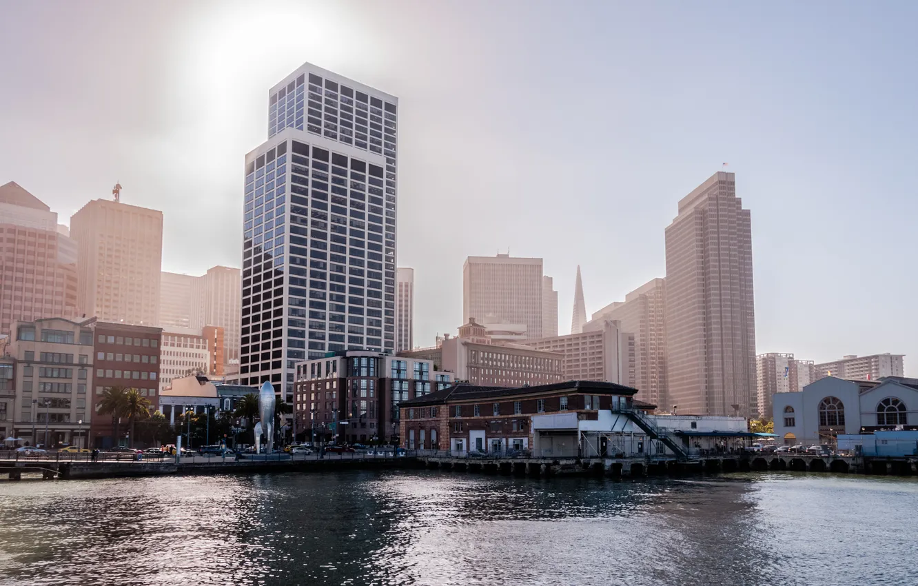 Photo wallpaper skyscrapers, CA, Bay, San Francisco, USA, USA, California, San Francisco
