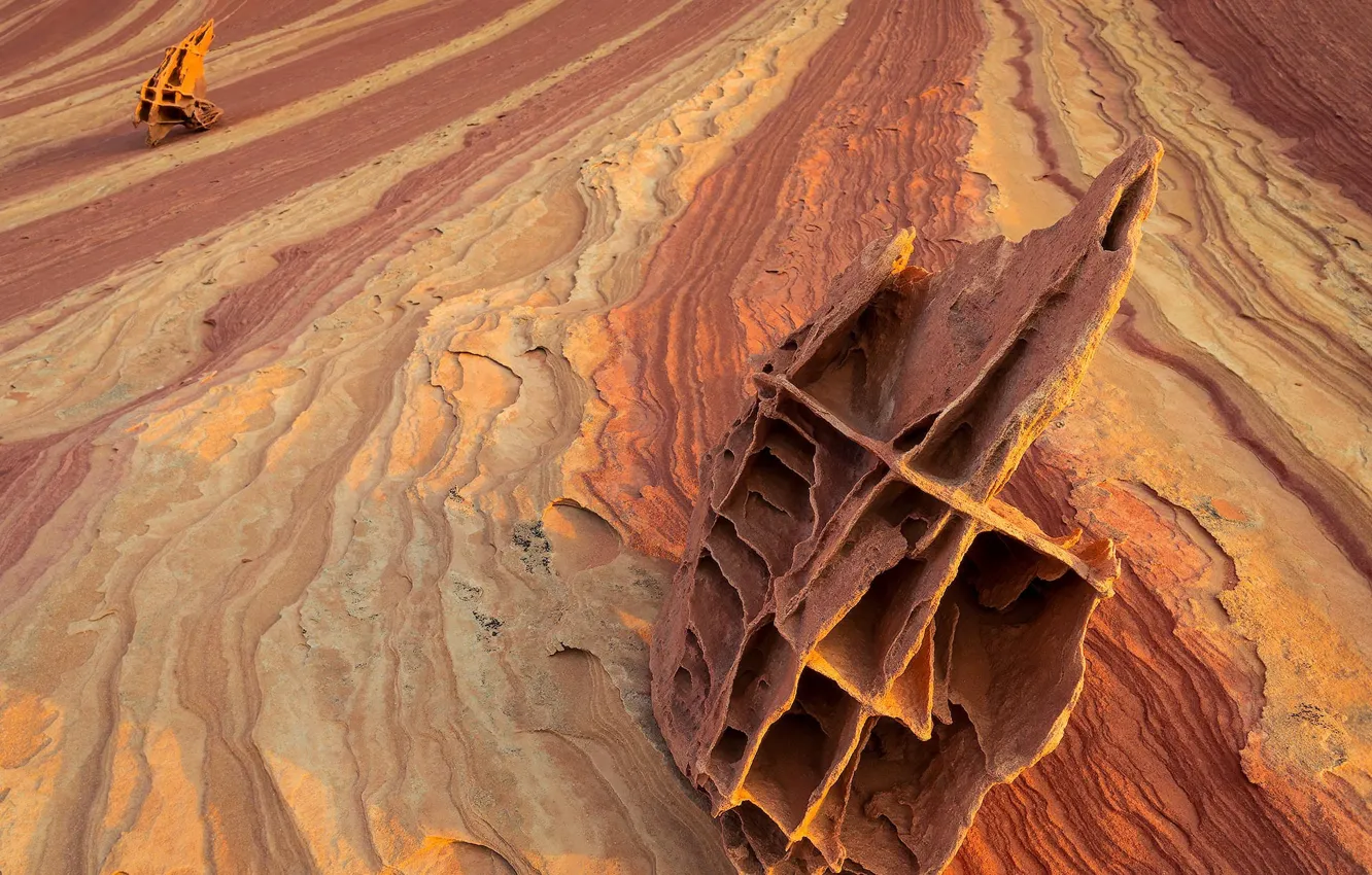 Photo wallpaper Arizona, North Coyote Buttes, rock house road, Boneyard