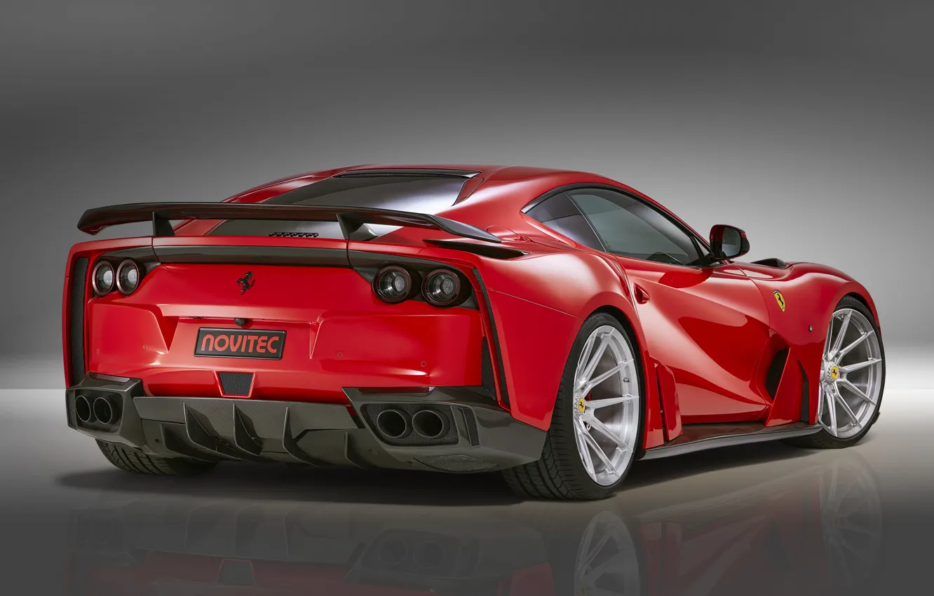 Photo wallpaper Ferrari, supercar, rear view, Novitec, N-Largo, Superfast, 812, 2019