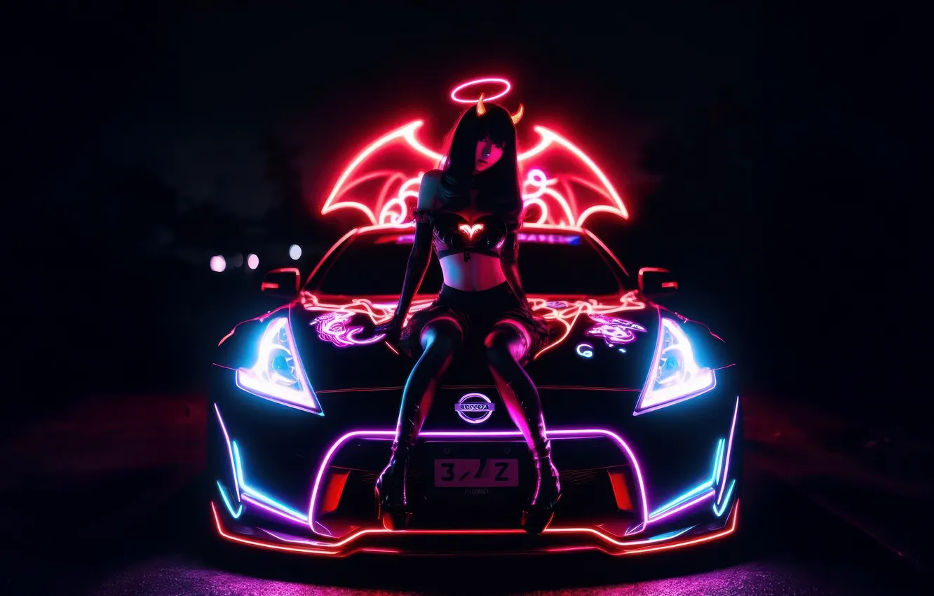 Photo wallpaper glow, ride, Lucifer, Angelic