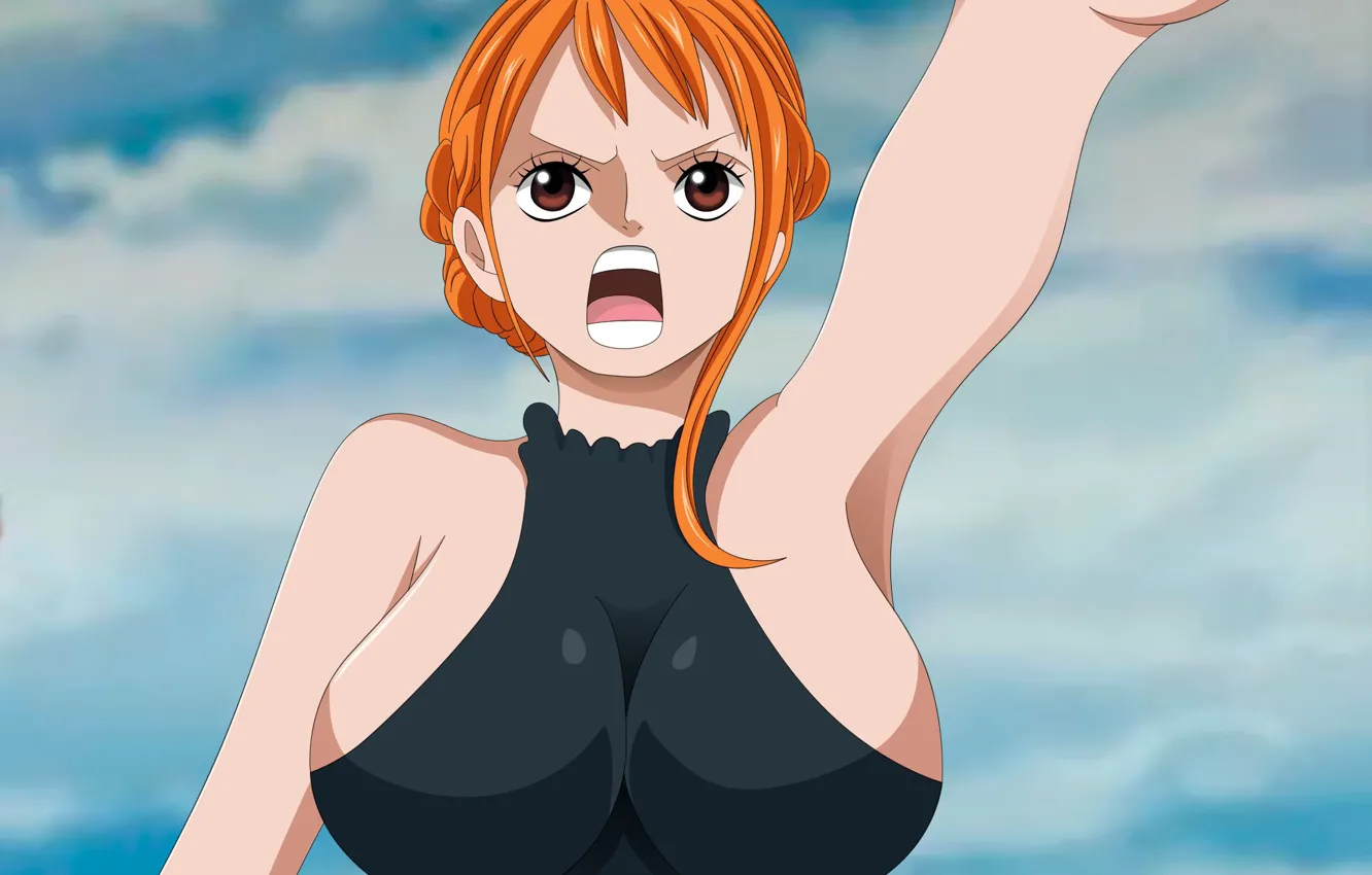 Photo wallpaper girl, One Piece, pirate, big, anime, asian, giant, japanese