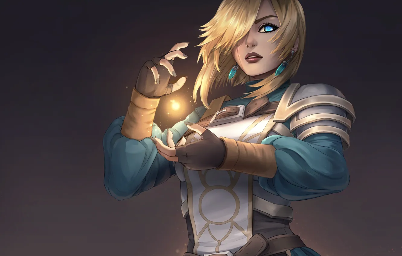 Photo wallpaper look, girl, face, art, blonde, MAG, Nata