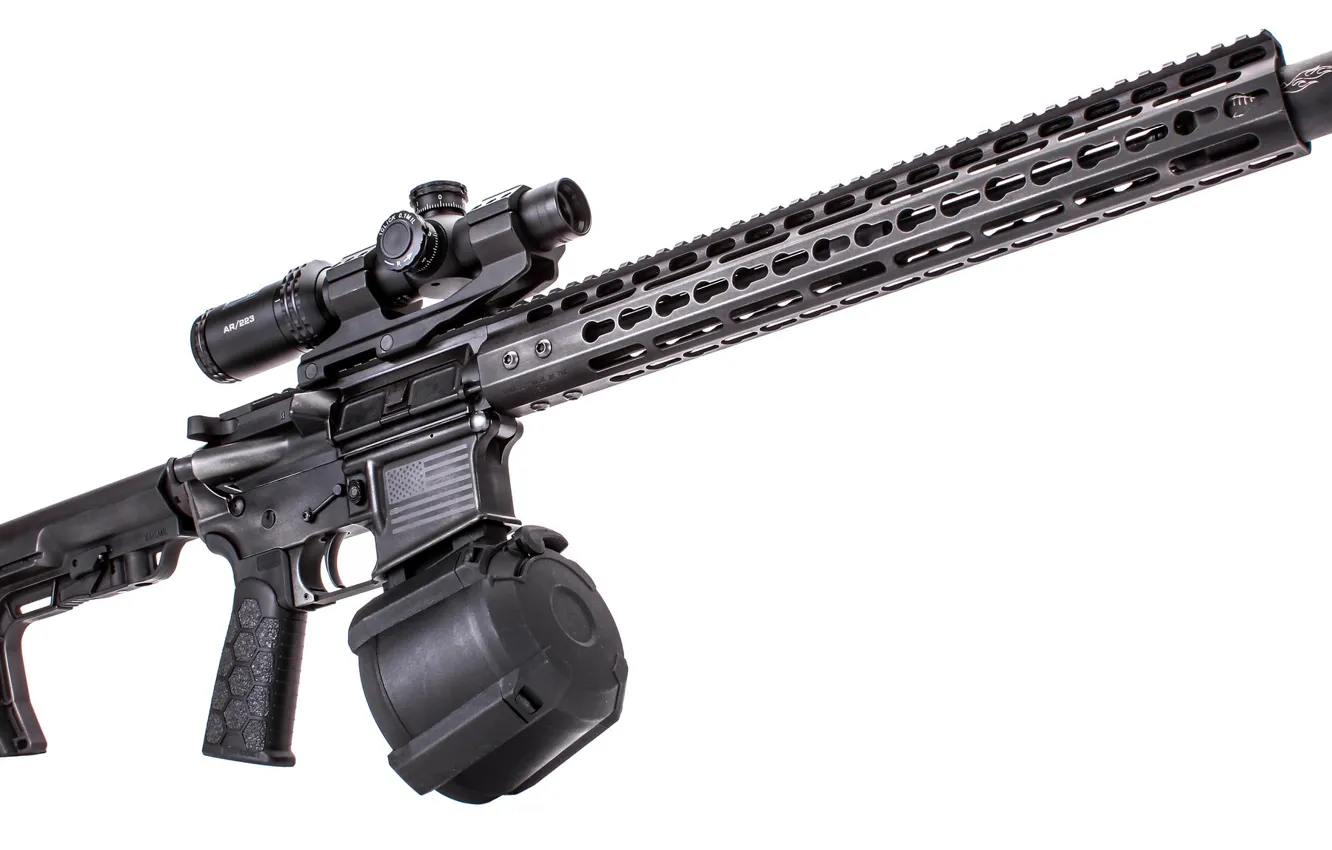 Photo wallpaper American, AR-15, a semi-automatic rifle