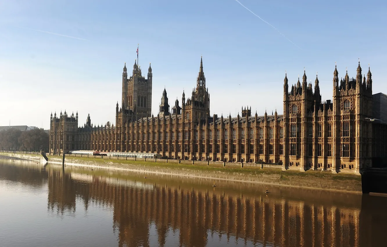 Photo wallpaper the city, river, London