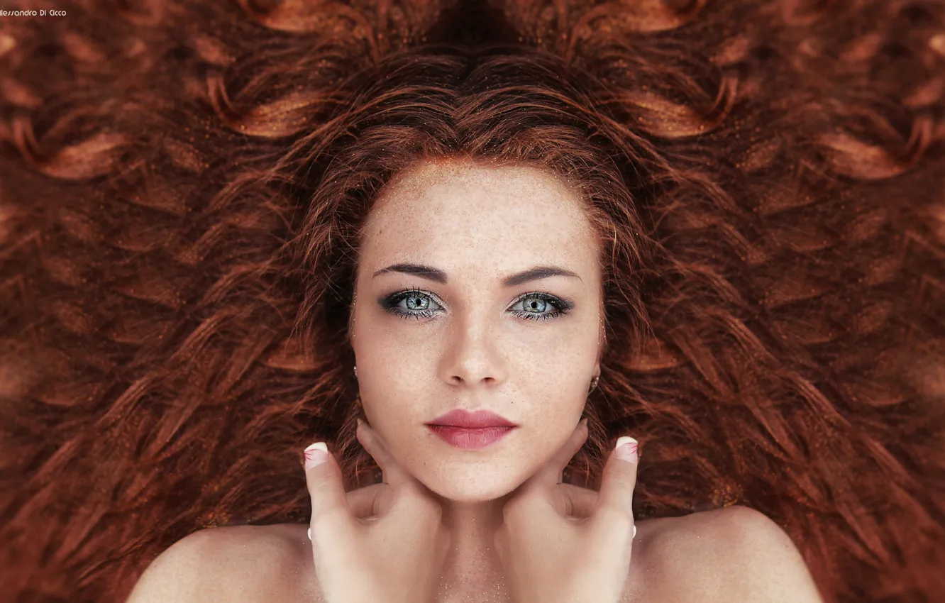 Photo wallpaper hair, floor, woman, beautiful