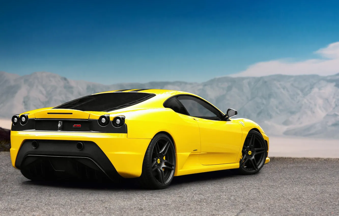 Photo wallpaper tuning, F430, Ferrari, Ferrari, yellow, Scuderia