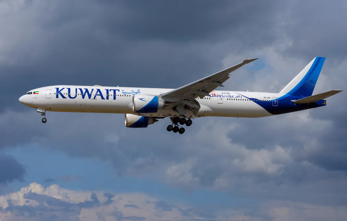 Photo wallpaper Boeing, 777-300ER, Kuwait Airways