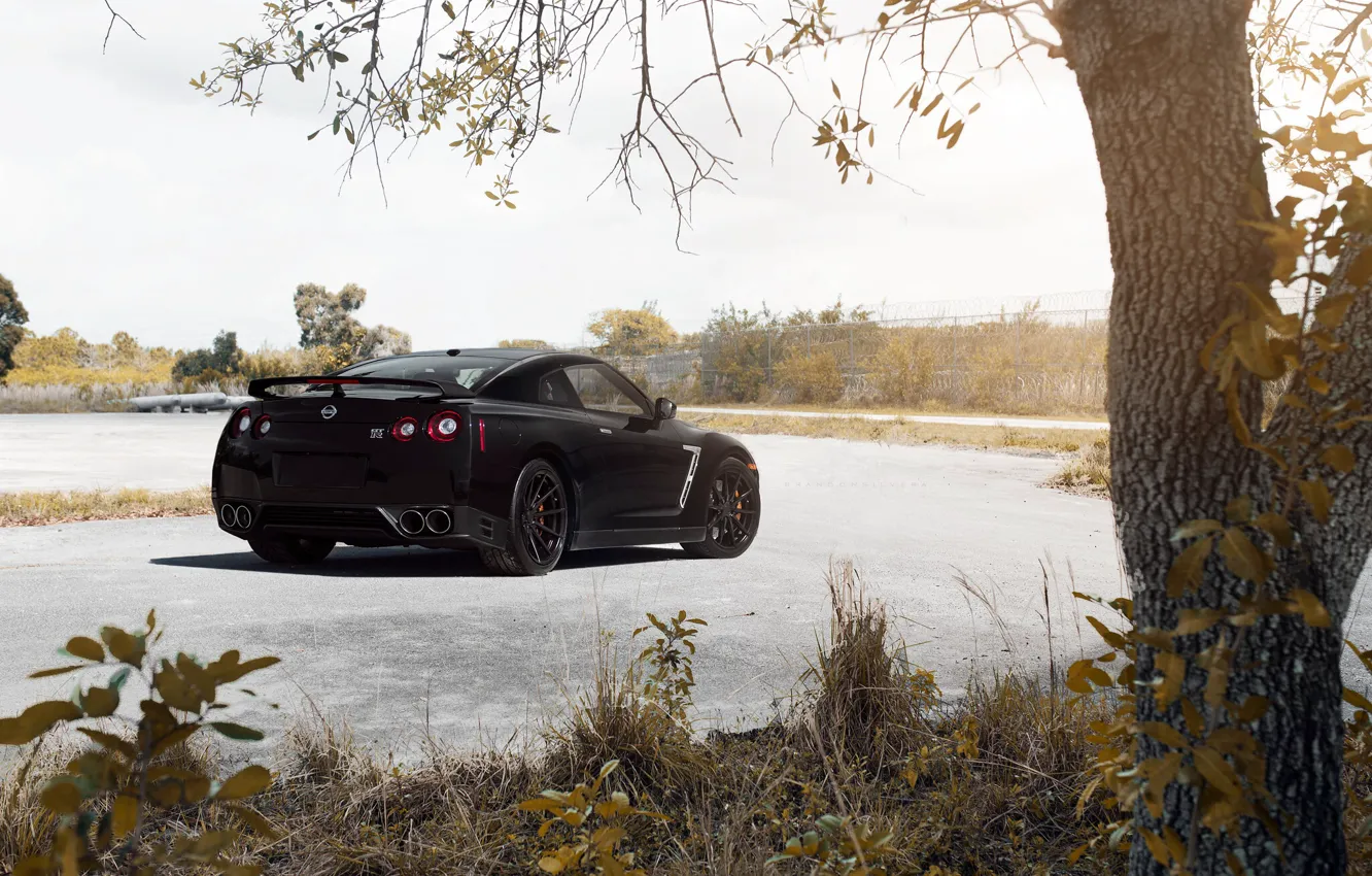 Photo wallpaper Nissan, R35, Rear View, Gt-R