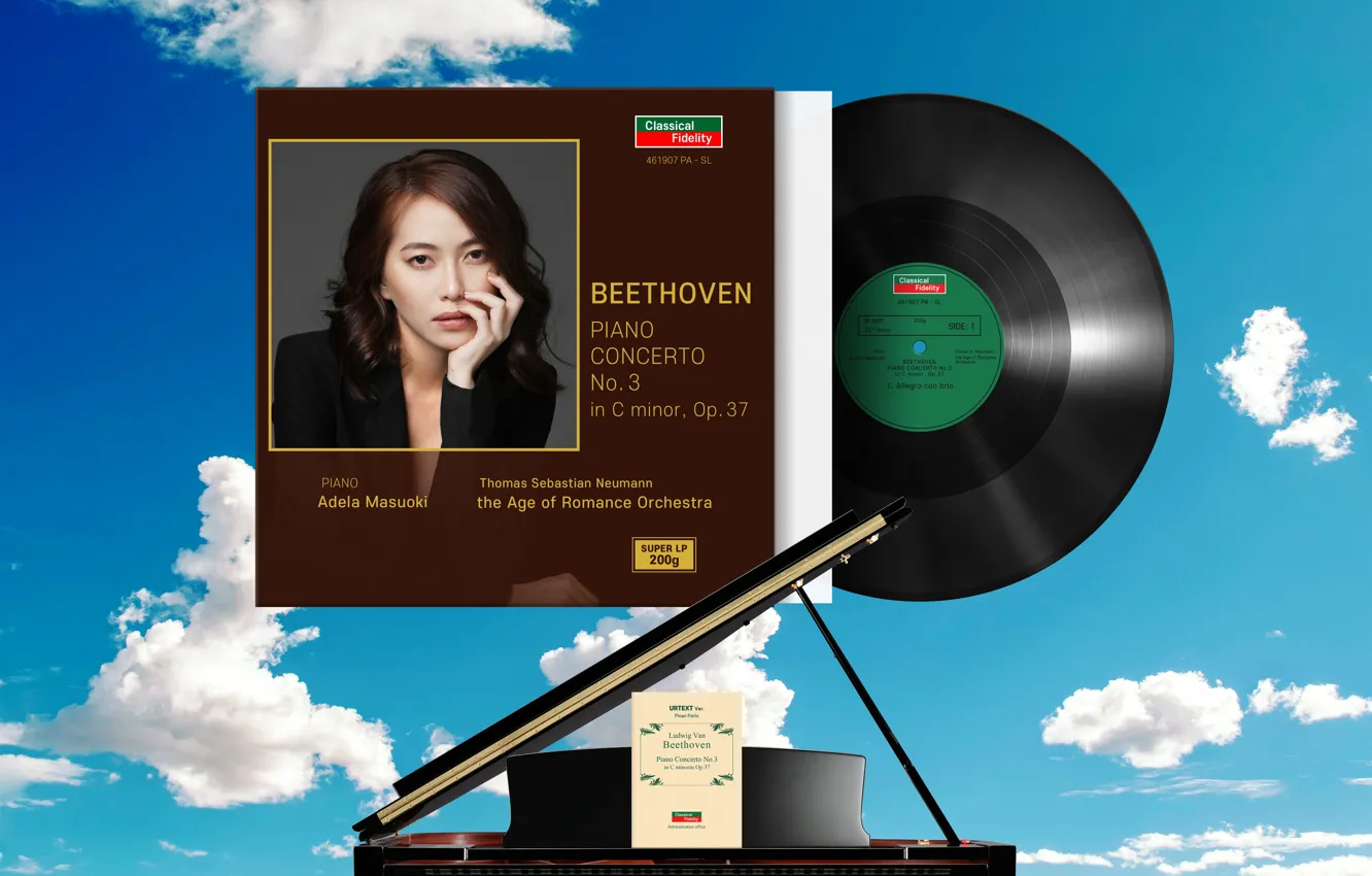 Photo wallpaper plan, Beethoven, piano concerto