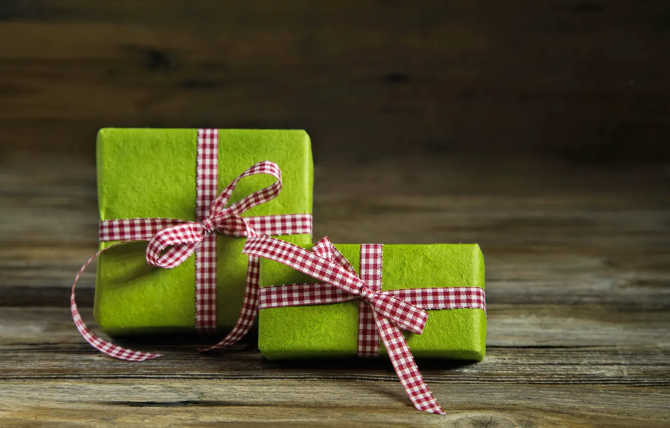 Photo wallpaper box, gift, tape, bow, wood, gifts, lace