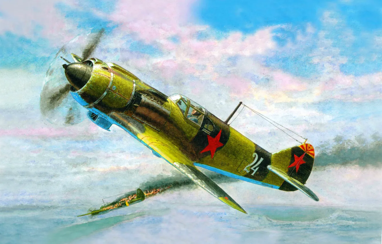 Photo wallpaper the sky, figure, fighter, battle, air, bomber, lined, German