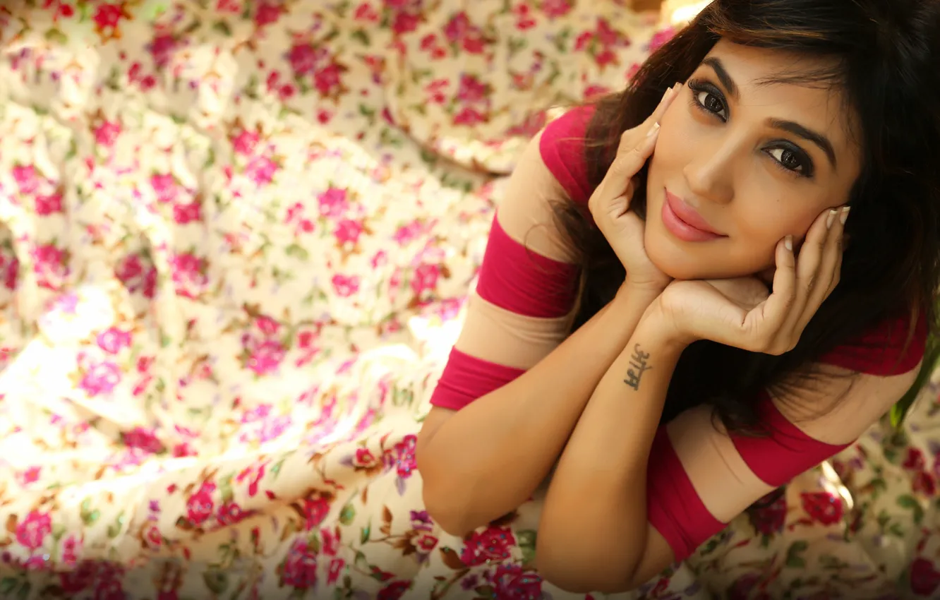 Photo wallpaper girl, hot, sexy, eyes, smile, beautiful, figure, model