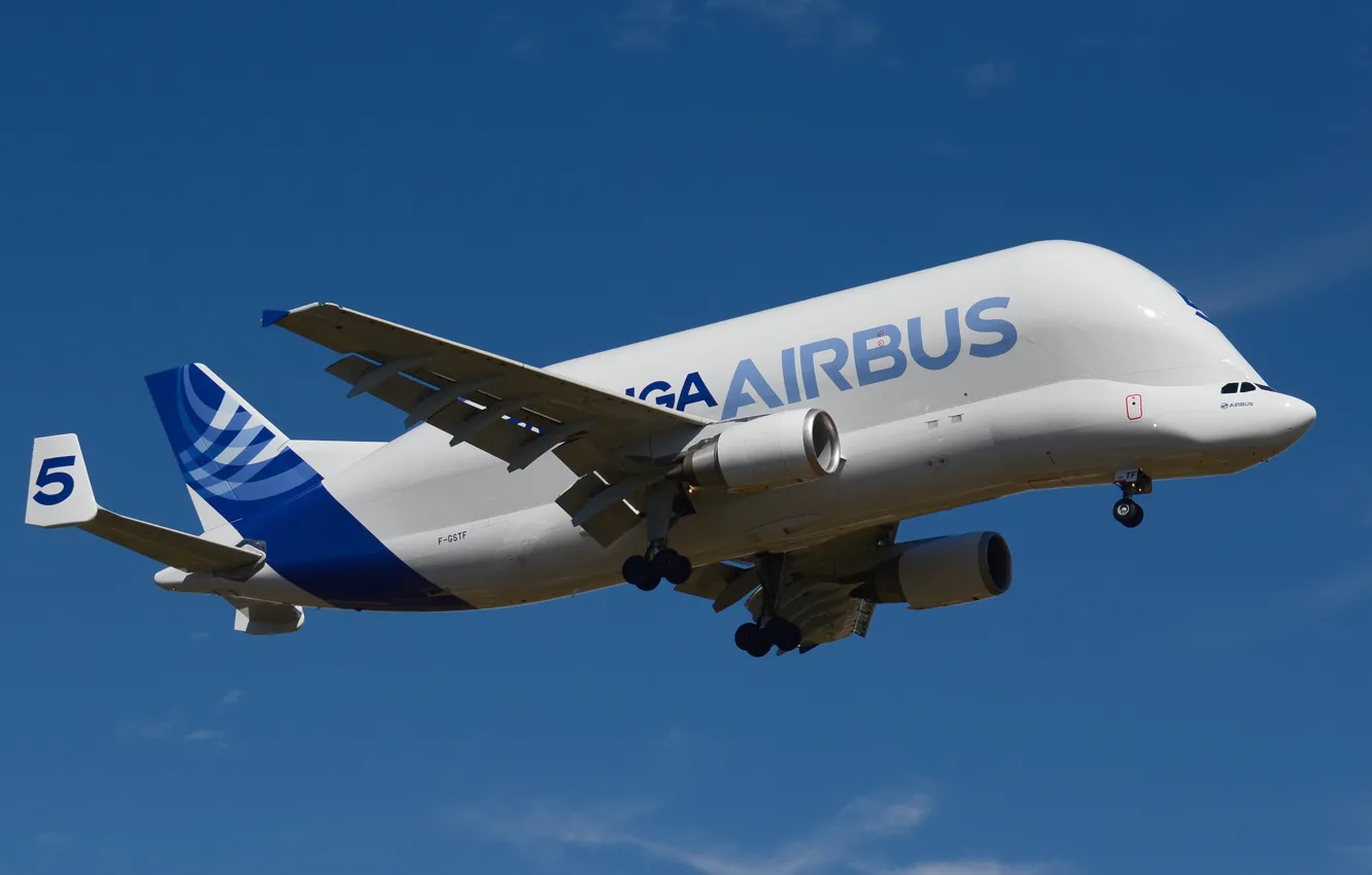 Photo wallpaper the plane, jet, Cargo, Beluga, widebody, A300-600ST