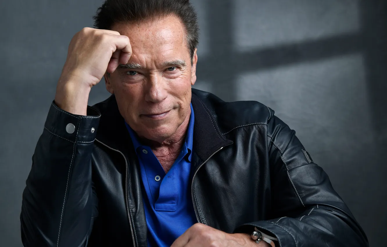 Photo wallpaper portrait, jacket, actor, shirt, celebrity, bodybuilder, Arnold Schwarzenegger, Arnold Schwarzenegger