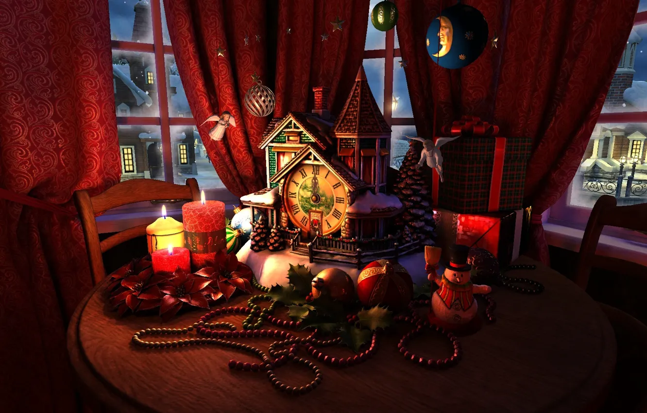 Photo wallpaper holiday, Christmas, twelve