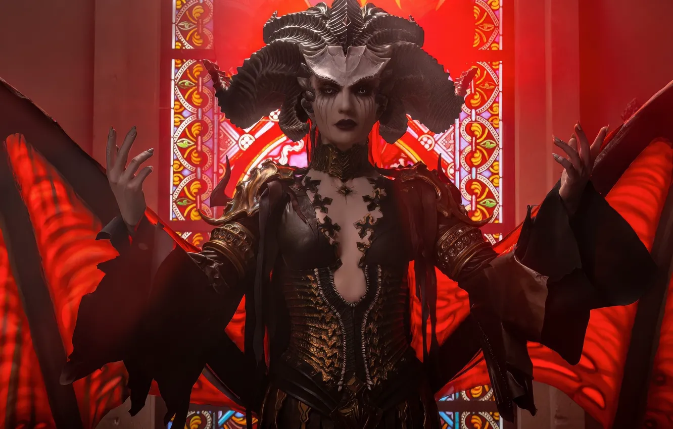 Photo wallpaper girl, diablo, cosplay, Lilith, Diablo IV, AriAnna