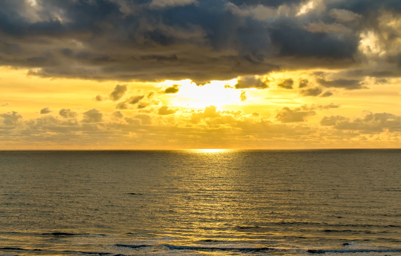 Photo wallpaper sunset, dune, North Sea, Denmark