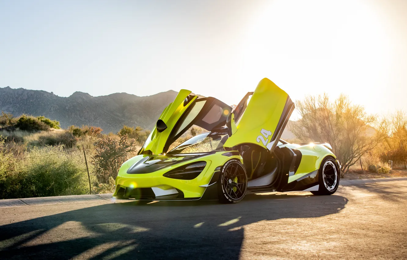 Photo wallpaper McLaren, Shadow, 720s, Light green