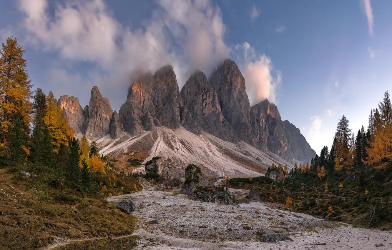 Photo wallpaper Italy, South Tyrol, Puez-Geisler Nature Park