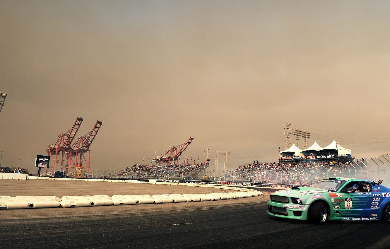 Photo wallpaper track, Ford, drift, tribune, speed