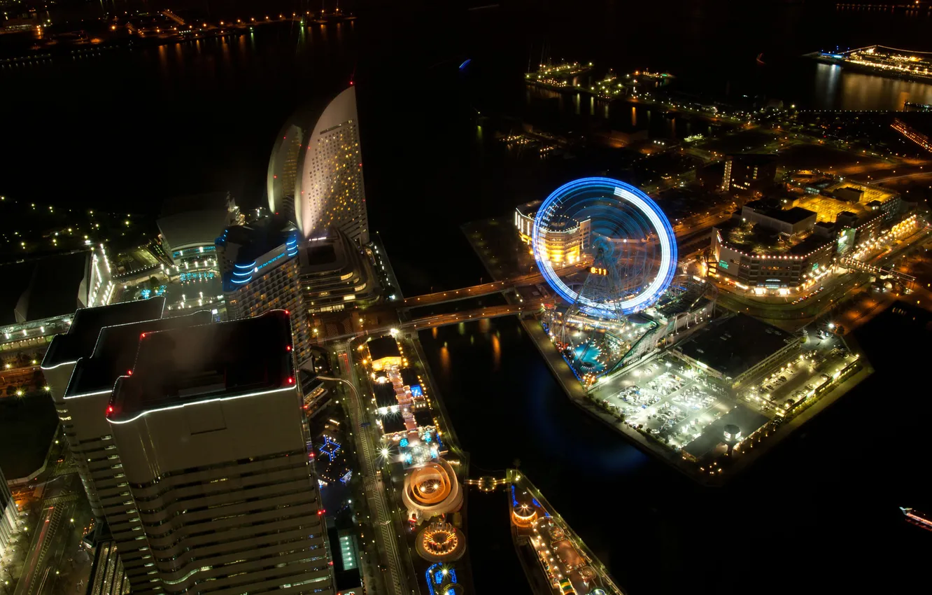 Photo wallpaper night, lights, Japan, Japan, night