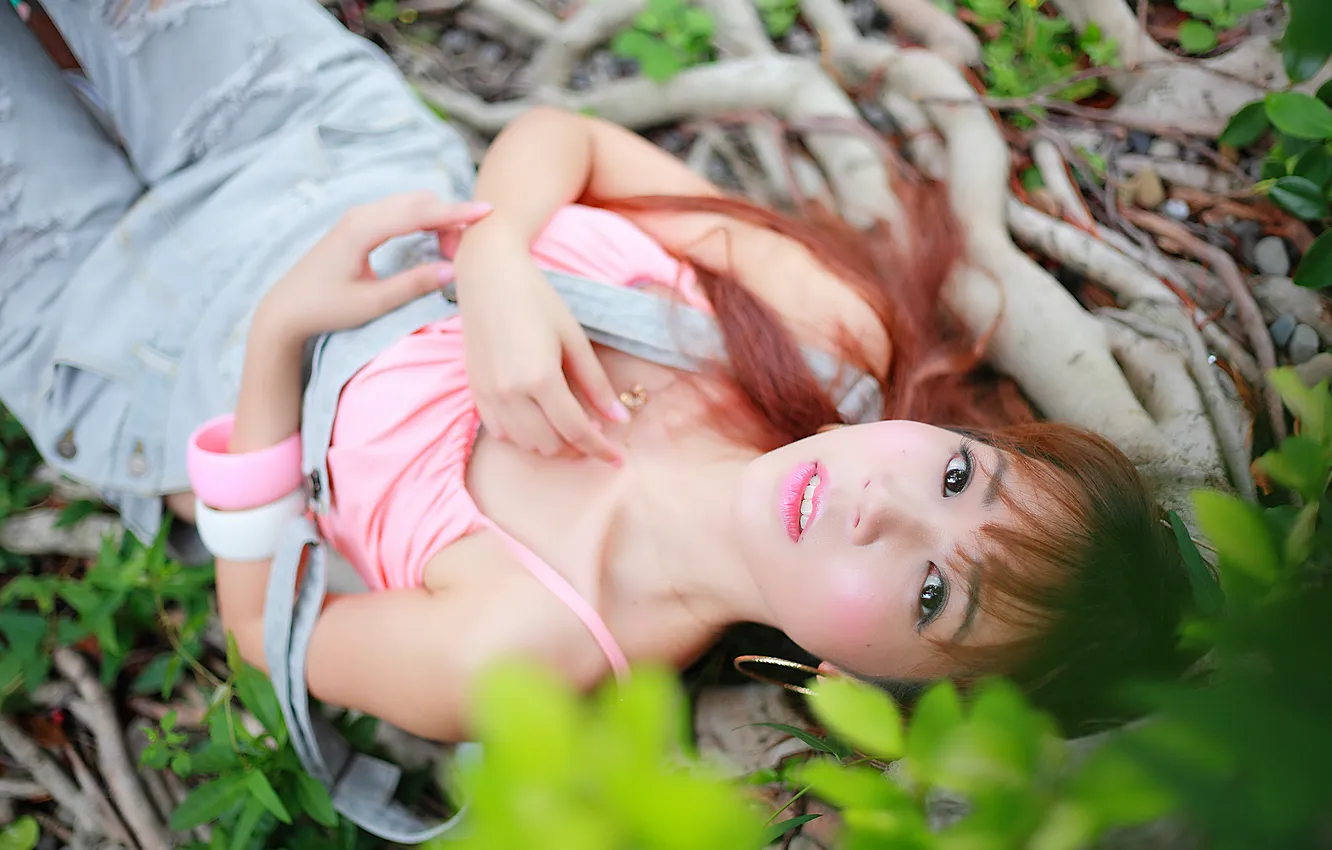 Photo wallpaper summer, eyes, look, face, hair, lips