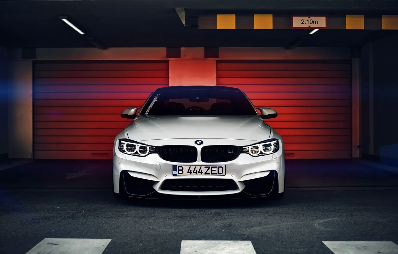 Photo wallpaper BMW, white, Coupe, front, F82