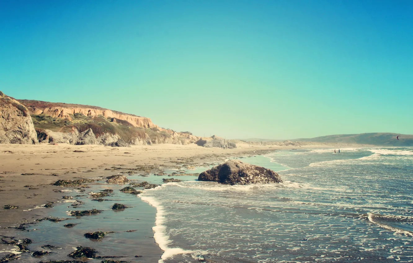 Photo wallpaper beach, the ocean, morning, CA, California Beach