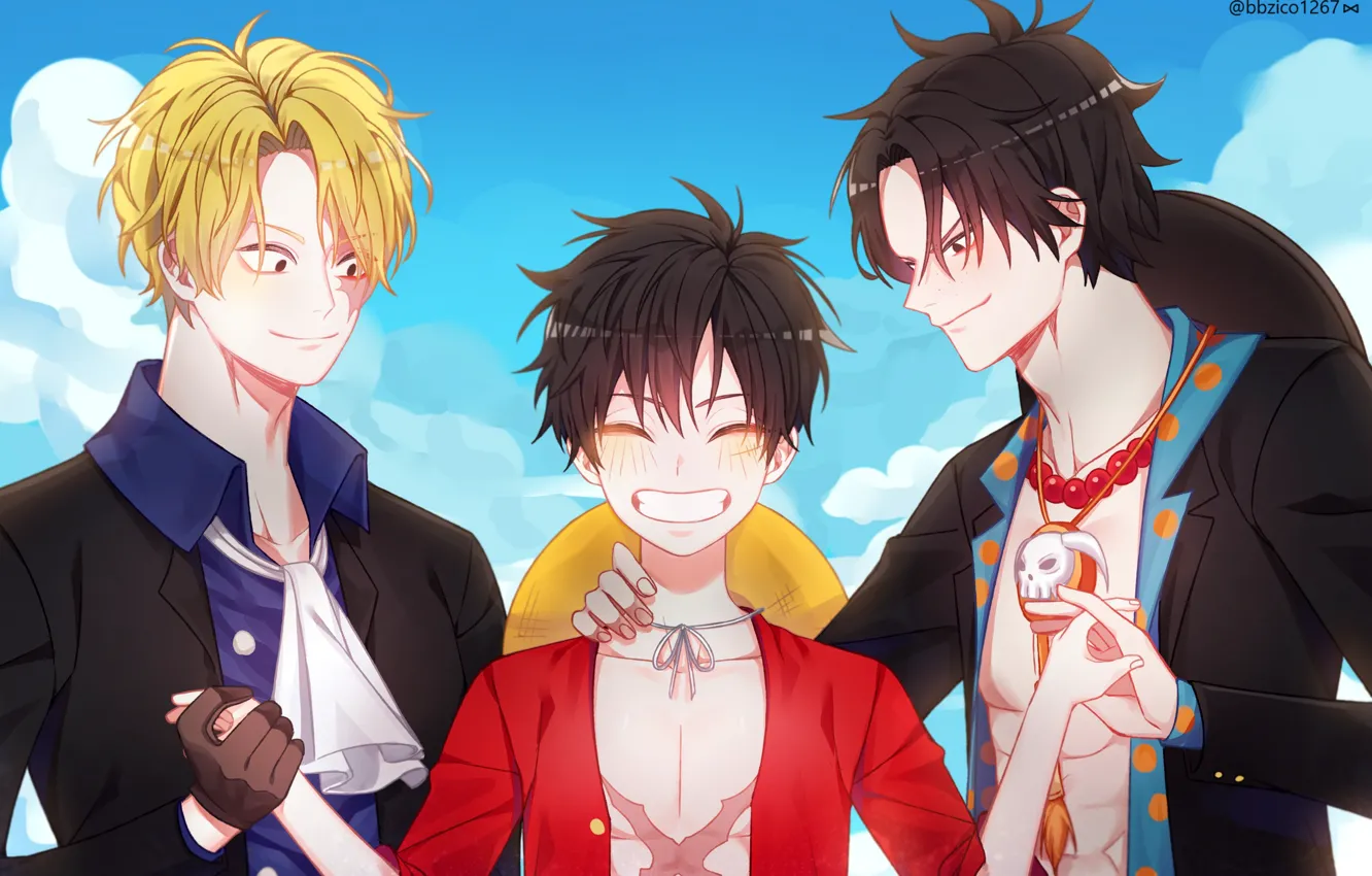Photo wallpaper guy, trio, One Piece