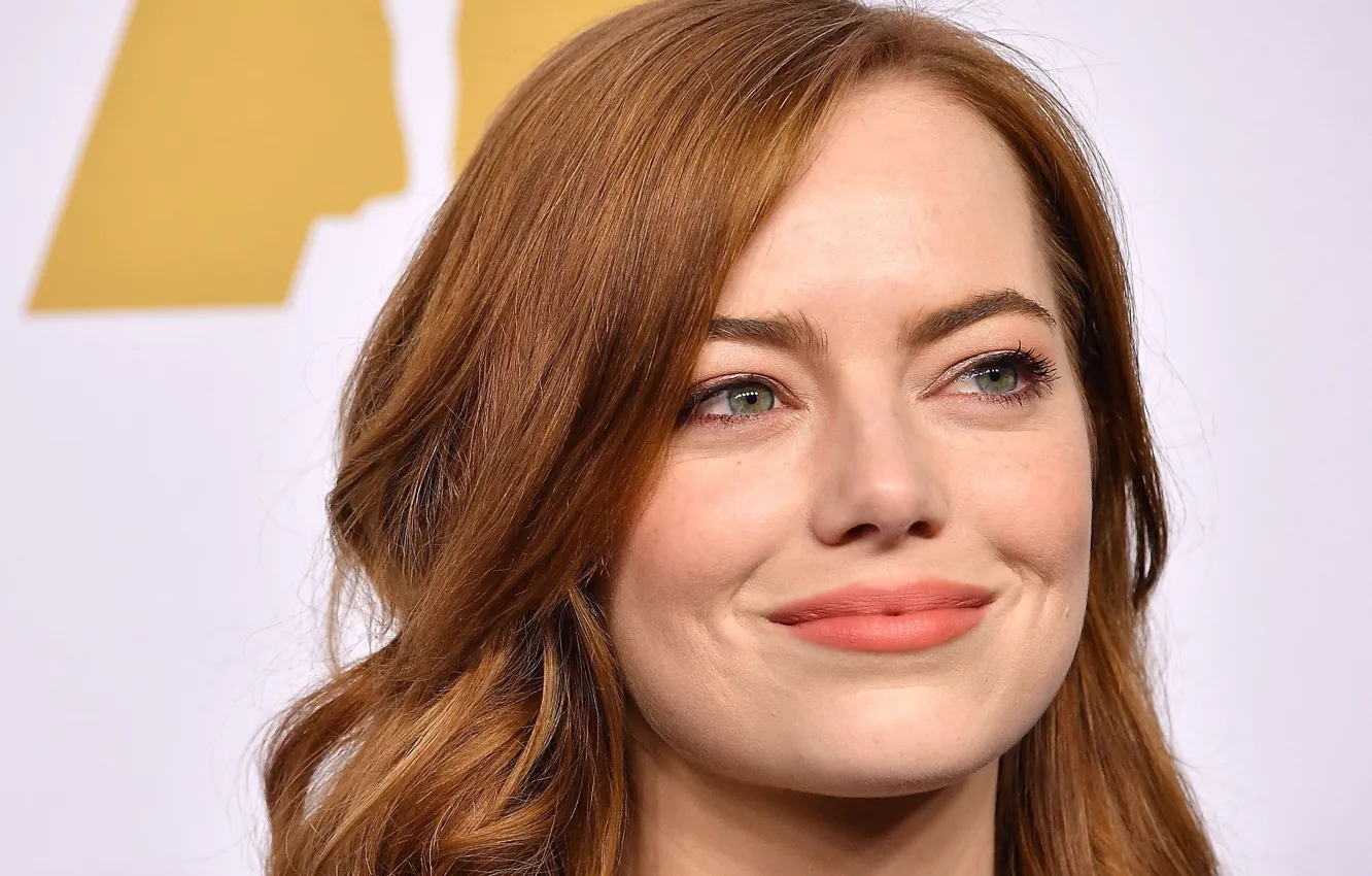 Photo wallpaper look, portrait, makeup, actress, hair, Emma Stone, Emma Stone