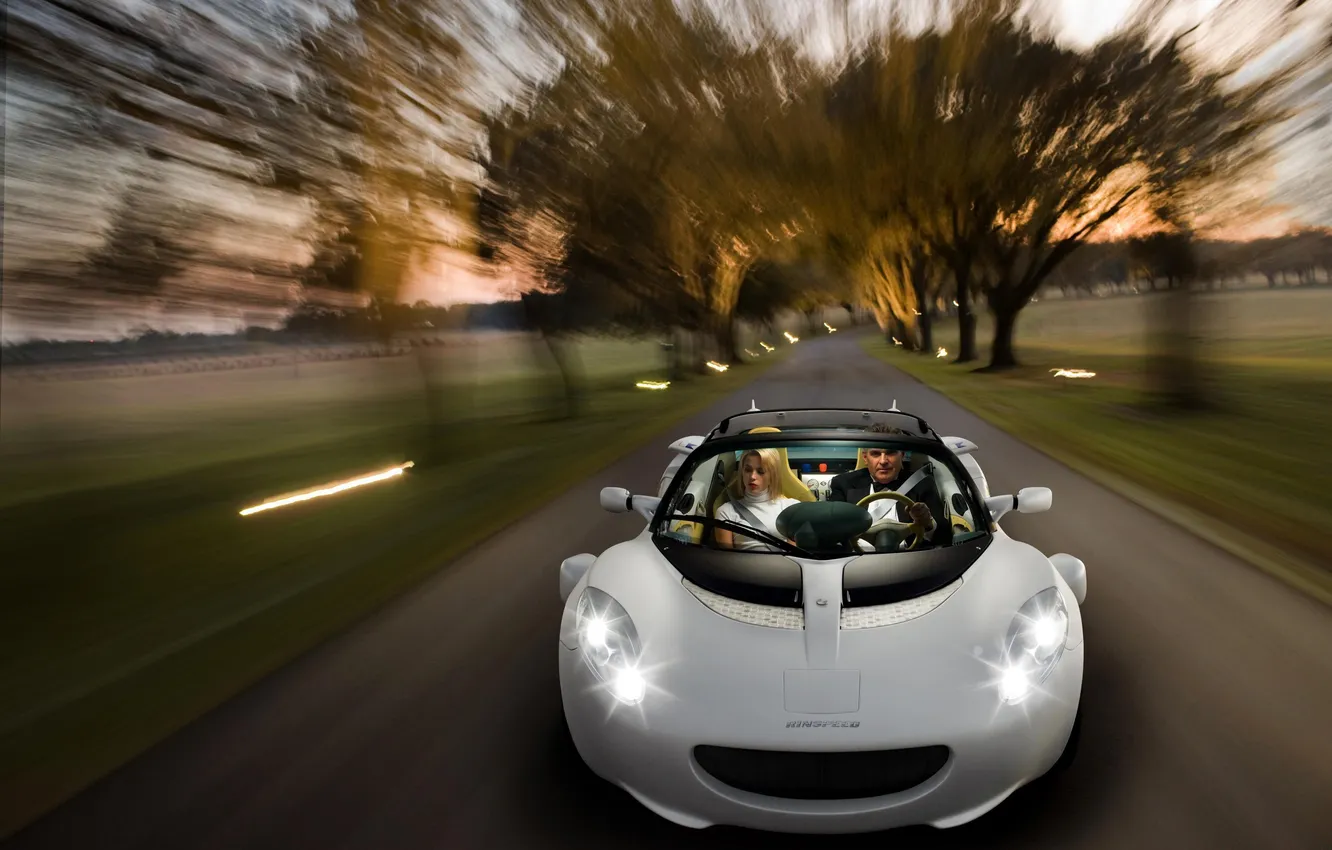 Photo wallpaper road, Wallpaper, woman, Rinspeed, speed, the concept, wallpaper, male