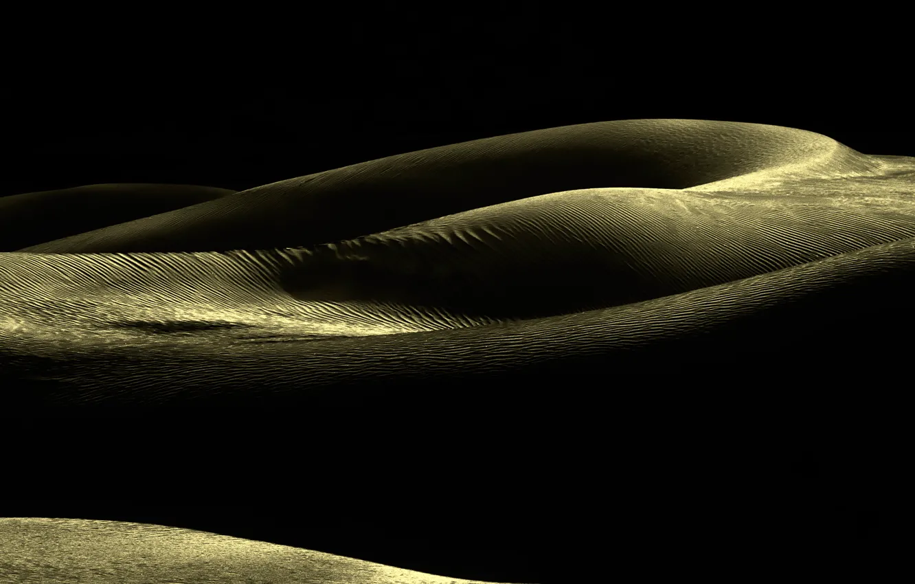 Photo wallpaper sand, line, the dunes, curves