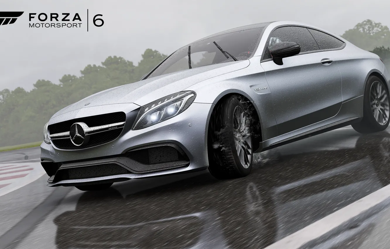 Photo wallpaper Mercedes, AMG, Forza Motosport 6, Car Pack, The Mobil 1, C 63S Coupe