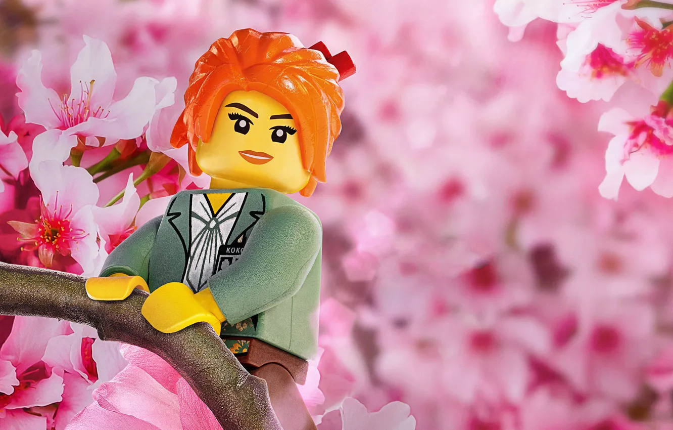 Photo wallpaper sakura, Lego, animated film, animated movie, The Lego Ninjago, Misako