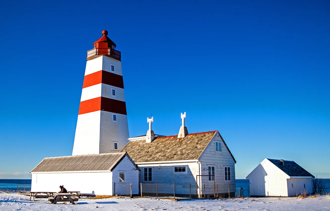 Photo wallpaper sea, the sky, lighthouse, home