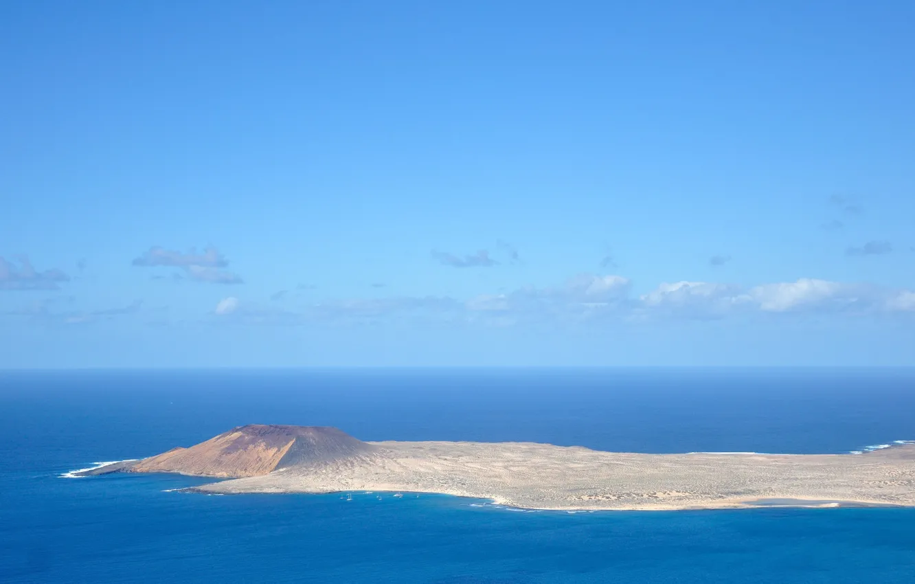 Photo wallpaper blue, island, ocen