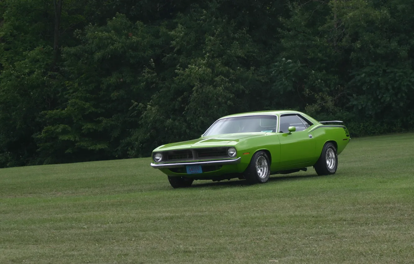 Photo wallpaper muscle car, 340, Barracuda, Plymouth