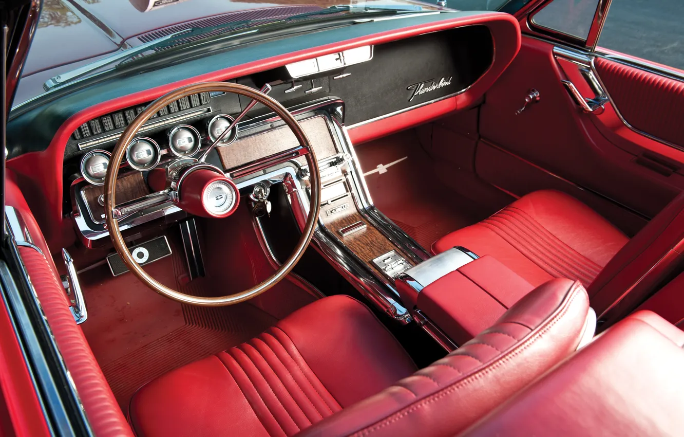 Photo wallpaper Ford, Ford, 1965, retro cars, Thunderbird, Retro Cars, Ford Thunderbird Convertible