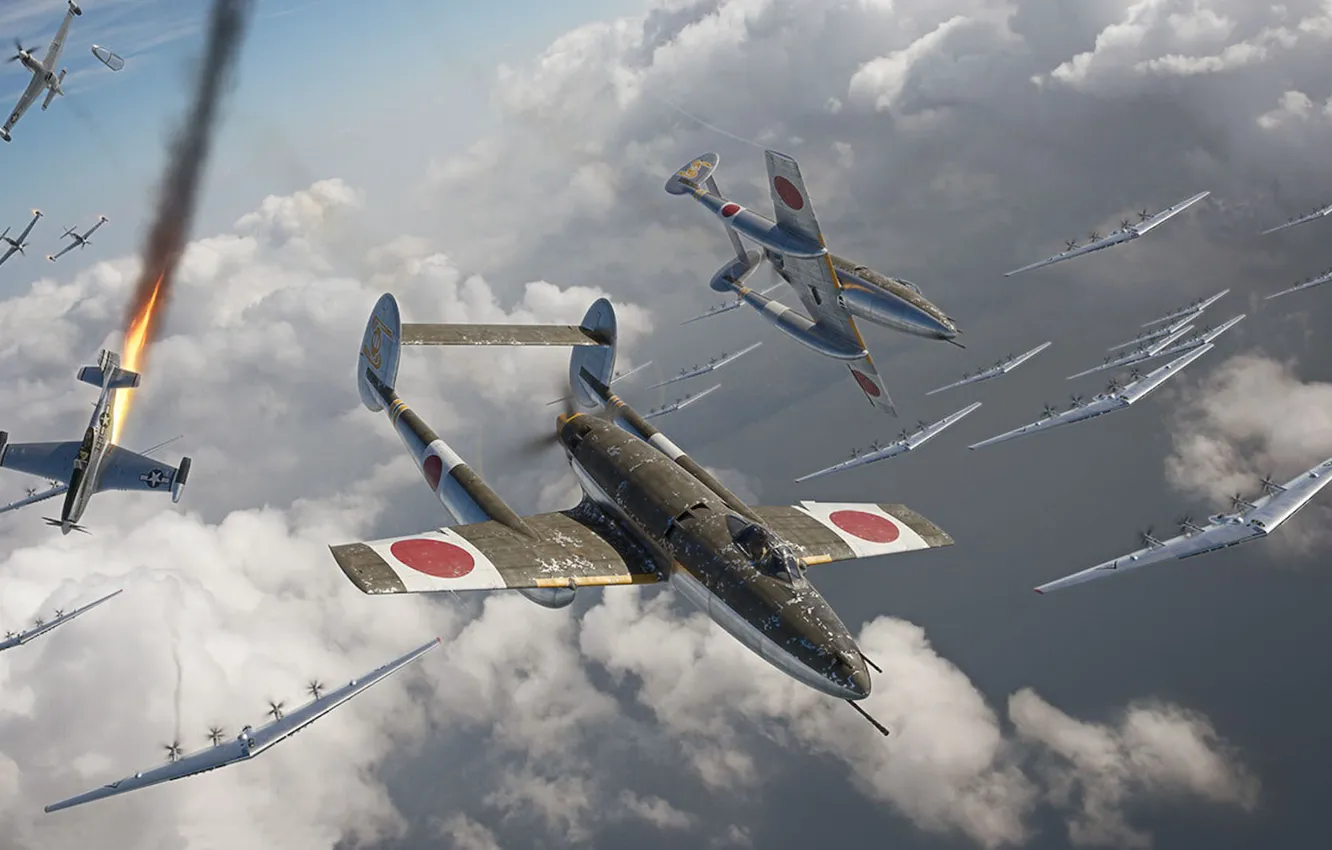 Photo wallpaper fiction, war, fighters, bombers, Experimental Aircraft, japanese secret projects, Imperial Japanese Navy, Japanese secret projects