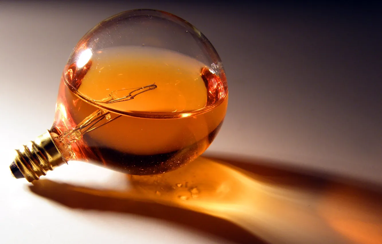 Photo wallpaper oil, shadow, light bulb